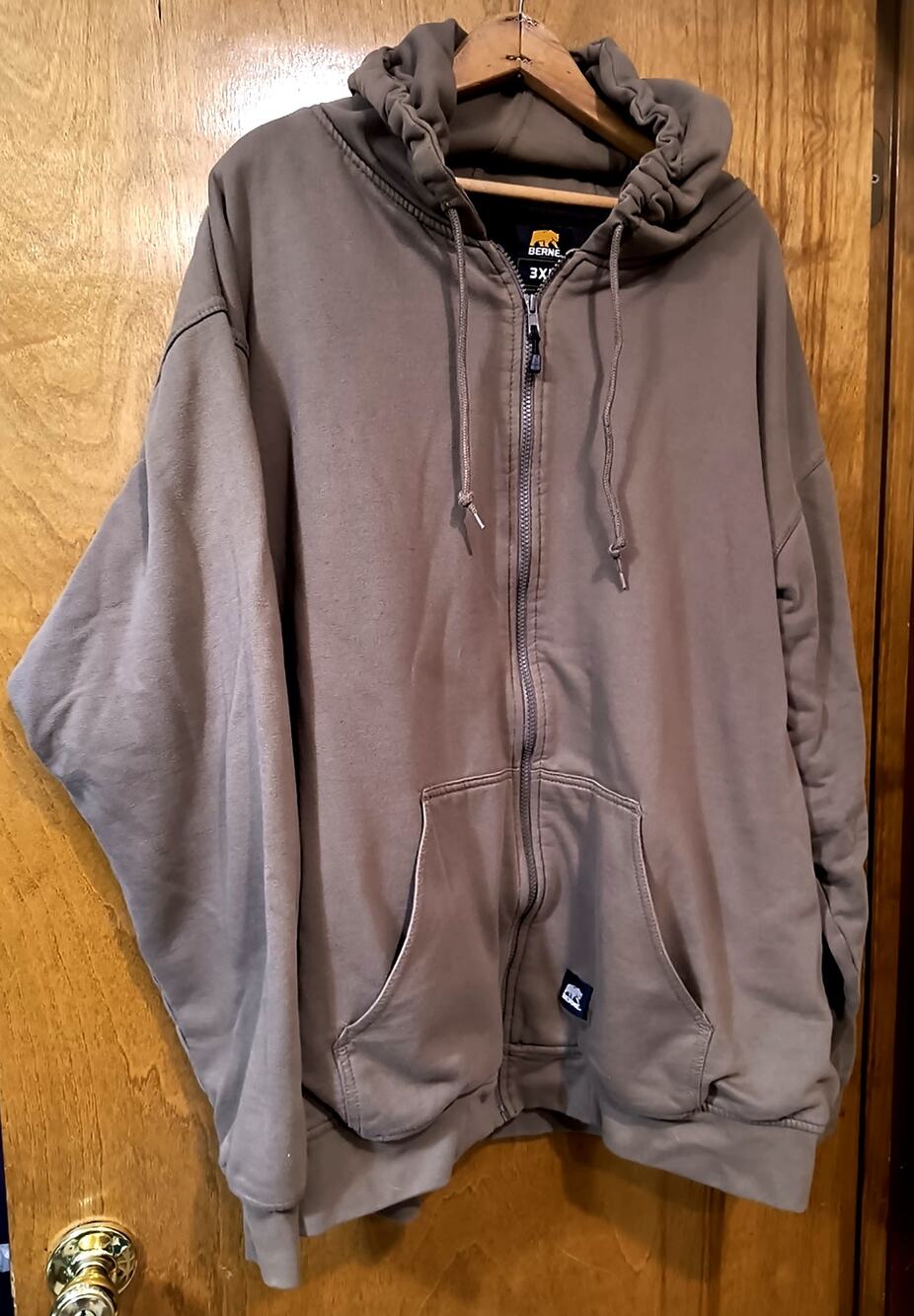 1888.  Berne Heritage Mens 3XL Zippered Thermal Lined Hoodie Sweatshirt
